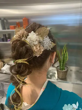 ロング ヘアアレンジ 平野 優奈のヘアスタイル