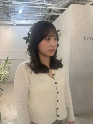 セミロング 顔周りcut・ご相談 ＝新宿しずく🇰🇷のヘアスタイル