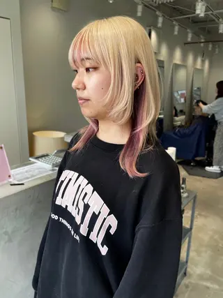 ロング カラー 林 千聖のヘアスタイル