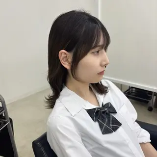 ミディアム カラー 冨木 雄斗のヘアスタイル