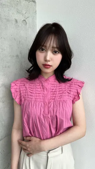 ミディアム カラー ベージュ/グレージュ 恵比寿/丸山陽平のヘアスタイル