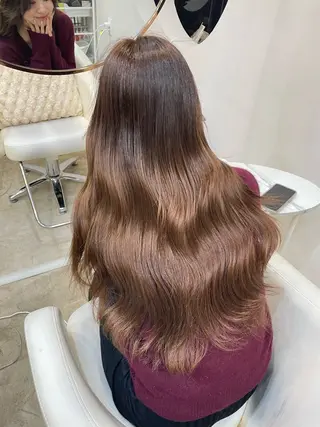 ロング カラー ブリーチ無し透明感 カラー🎀rencaのヘアスタイル