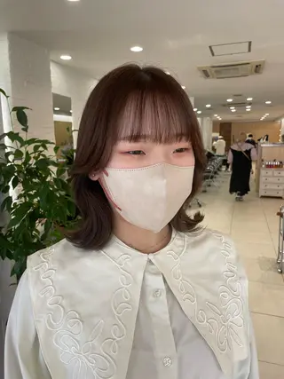 ミディアム nuu 栄所属・🧸SAKI🎀 韓国レイヤーのヘアスタイル