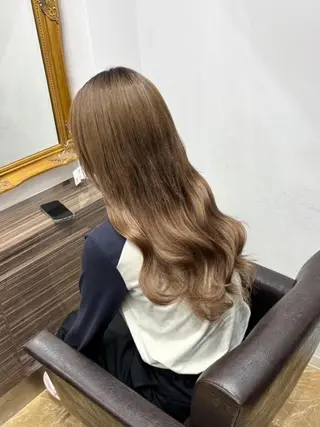 ロング カラー ヘアアレンジ LIP 大阪本店 エクステ 堀谷和孝のヘアスタイル