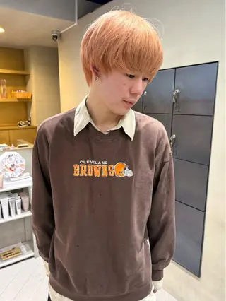 ショート メンズ saki / ボブ /ベージュ系カラーのヘアスタイル