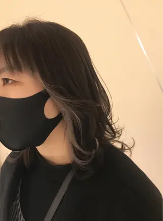 ミディアム カラー パーマ BEBE所属・ご新規様限定 透明感カラーKANAのヘアスタイル