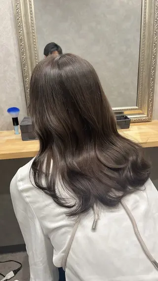 セミロング カラー FUJINO RYOのヘアスタイル