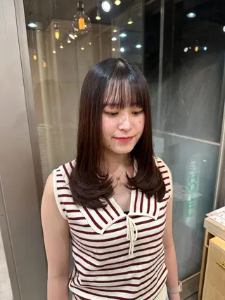 ロング ハイトーンレイヤー 顔まわりSOTAのヘアスタイル