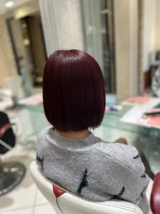 ショート カラー ボブ/ハイトーン髪質 改善/越谷✨クラモチのヘアスタイル