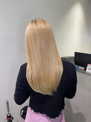 ロング 韓国風モテヘア 🇰🇷aki♡のヘアスタイル