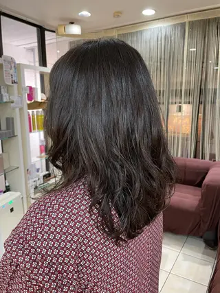 セミロング パーマ 髪質改善/レイヤー/ 小顔/デザインのヘアスタイル