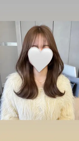 ミディアム ワンホン韓国風レイヤ ー/表参道/みづきのヘアスタイル