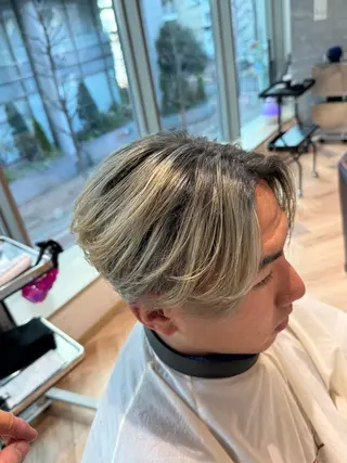 ショート メンズ メンズ特化/ センターパート/八谷のヘアスタイル