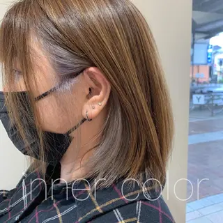 ミディアム 透明感カラー 金村真子のヘアスタイル