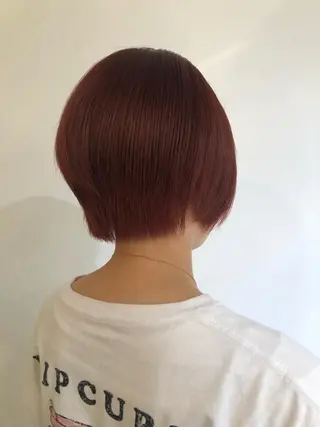 カラー ブリーチカラー🎀 韓国風/寺門美優のヘアスタイル