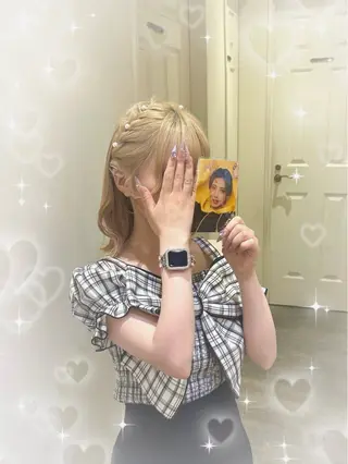 ヘアアレンジ 🎀透明感カラー🎀 ヘアメ／mikotoのヘアスタイル