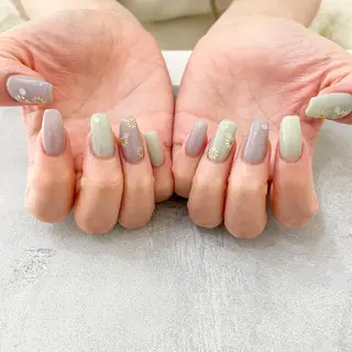 ネイル ゴテゴテ💙ワンホン リオナのネイルデザイン