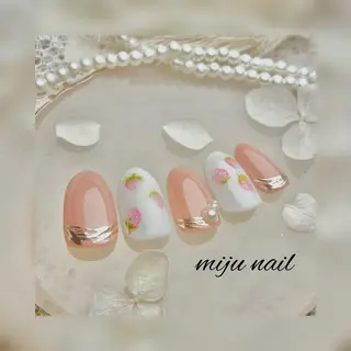 ネイル ❁miju nail 大人上品/自爪育成のネイルデザイン