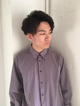 ショート カラー パーマ ヘアアレンジ メンズ パーソナルカラー合わ せたカラー🤍なつみのヘアスタイル