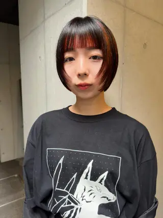 ショート カラー 似合わせウルフ/ レイヤー/山本祐輔のヘアスタイル