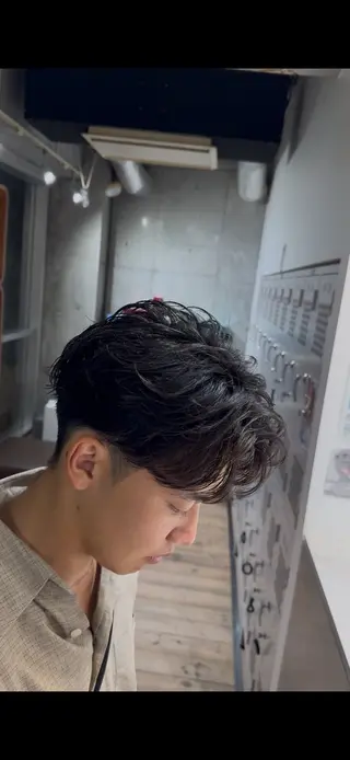 ショート パーマ メンズ fifth札幌 堀内新史のヘアスタイル