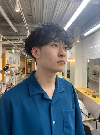 パーマ メンズ シャドウパーマ/ 波巻パーマYu-Kiのヘアスタイル