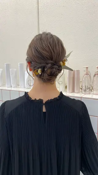 セミロング カラー NIKO/名古屋/ 伏見/花屋併設のヘアスタイル