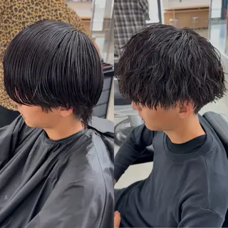 ショート パーマ メンズ 亀井隆汰/メンズ専門 パーマ特化美容師のヘアスタイル