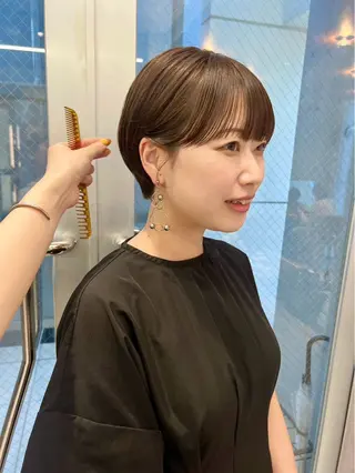 ショート センターパート/ 暖色カラーayuのヘアスタイル