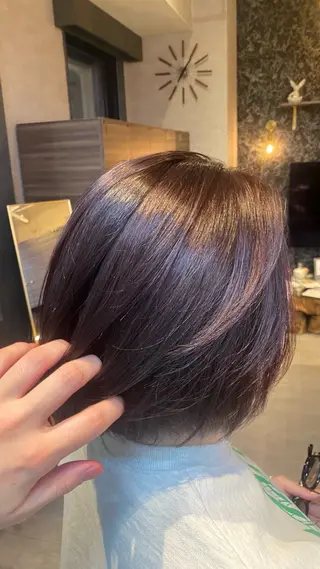 ミディアム カラー 飯田 雷晟のヘアスタイル