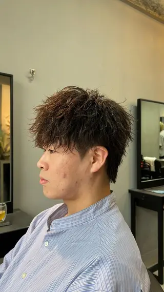 ショート パーマ メンズ Alo所属・💥メンズパーマ /表参道/モント💥のヘアスタイル