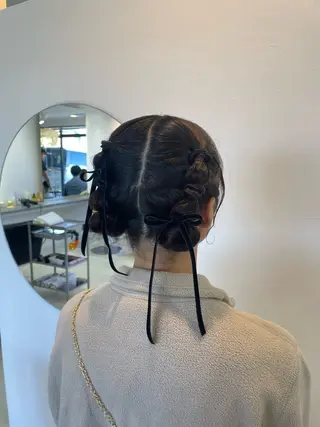 ミディアム ヘアアレンジ 前川 瑞希のヘアスタイル