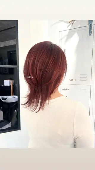 ミディアム カラー 黒阪 なみのヘアスタイル