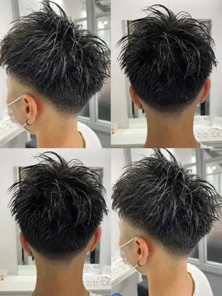 ショート カラー パーマ ヘアアレンジ メンズ 🔥メンズパーマ特 化🔥渡辺一翔🔥のヘアスタイル