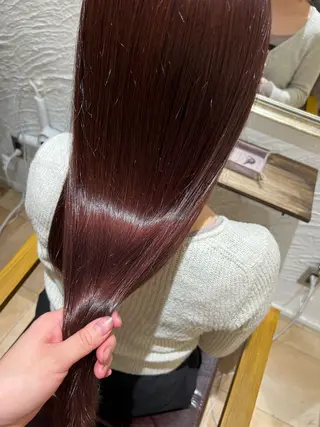 セミロング カラー 🥀韓国ヘア🥀 宮津真菜のヘアスタイル