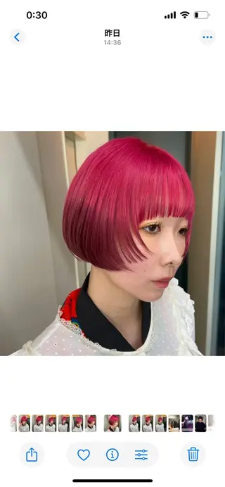 ショート カラー ハイトーンカラー/ さらさのヘアスタイル