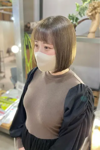 ミディアム カラー 菊地 紗矢のヘアスタイル