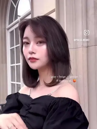 ミディアム 巻いても可愛いボブ♡ momochan🍑のヘアスタイル