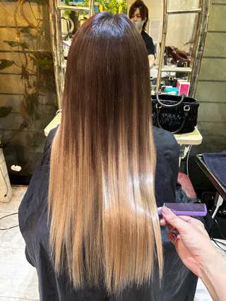 ロング カラー 二 宮のヘアスタイル