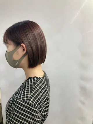 ショート カラー ブリーチ&似合せボブ 田中寛十のヘアスタイル