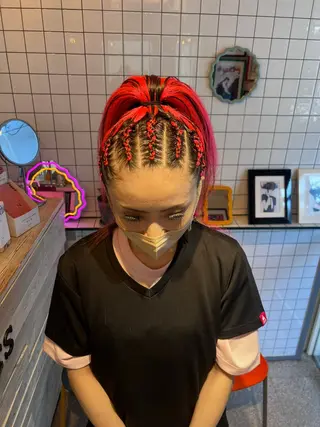 ヘアアレンジ 個性的カラー ☆≡ねねのヘアスタイル