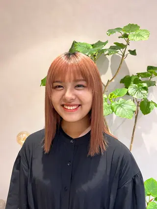 ミディアム 髪質改善/ブリーチ ツヤ髪/shiinaのヘアスタイル