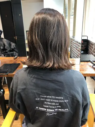 ミディアム カラー 🌟小顔カット🌟 レイヤーカットボブのヘアスタイル