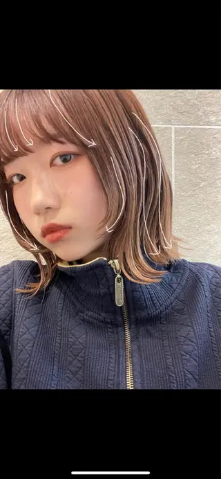 ミディアム カラー ヘアアレンジ ボブ/ミディアム/表 参道/美容師♡ゆいかのヘアスタイル