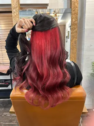 ロング カラー ブリーチ毛対応酸性 ストレート🌈サキのヘアスタイル