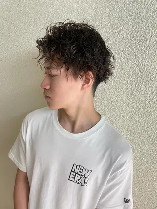 ミディアム パーマ メンズ 辻堂メンズ特化 YU-YAのヘアスタイル