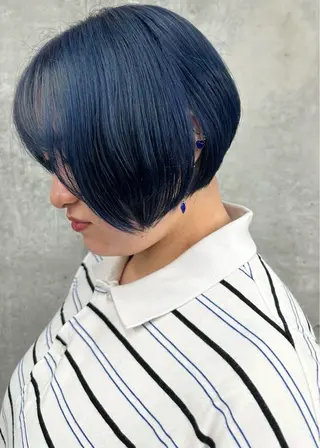 ショート カラー 小顔ボブ/お悩み解決 /ボブパーマ/とういのヘアスタイル