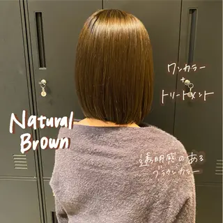 ミディアム カラー 暖色艶color / ボブ🦩Rioのヘアスタイル