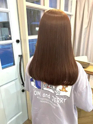 セミロング カラー 浅原 恵樹のヘアスタイル