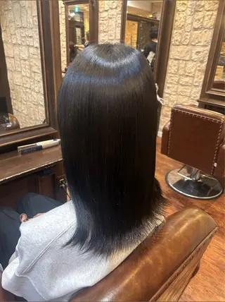 セミロング カラー ヘアアレンジ 大城 統也のヘアスタイル
